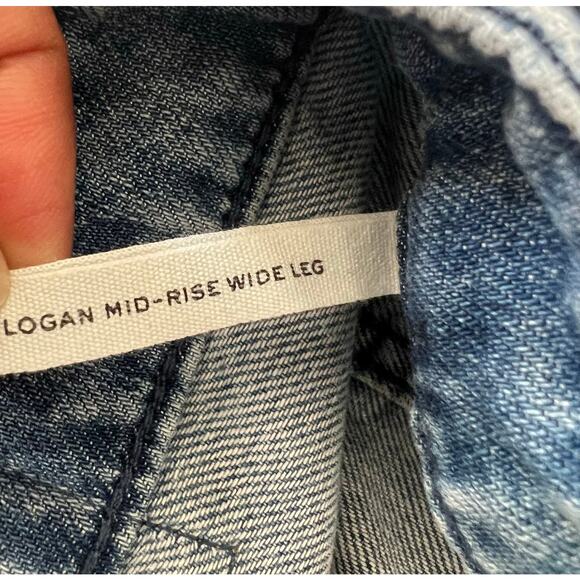Rag & Bone Women's Featherweight Logan Wide-Leg Jeans River Blue Size 28 NWT - Picture 10 of 14